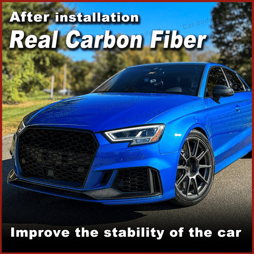 Carbon Lufteinlässe Entlüftung Front Fog Air Vent Fins Für Audi RS3 8V 2017-2021 - Bild 2 von 13