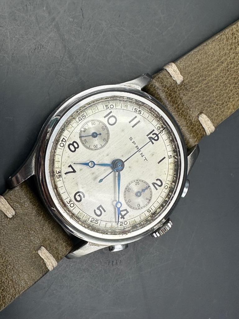 ヴィンテージ BREITLING SPRINT ブライトリング スプリント 手巻 Early 1940s SS Breitling Montbillant Sprint Chronograph Watch | eBay