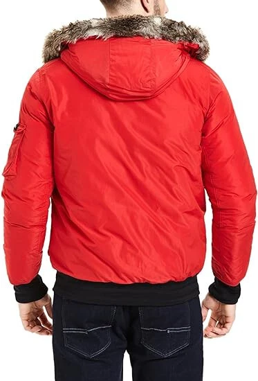 BENCH Herren Jacke Bomberjacke Steppjacke Winterjacke Übergansjacke rot Gr.S NEU - Bild 3 von 3