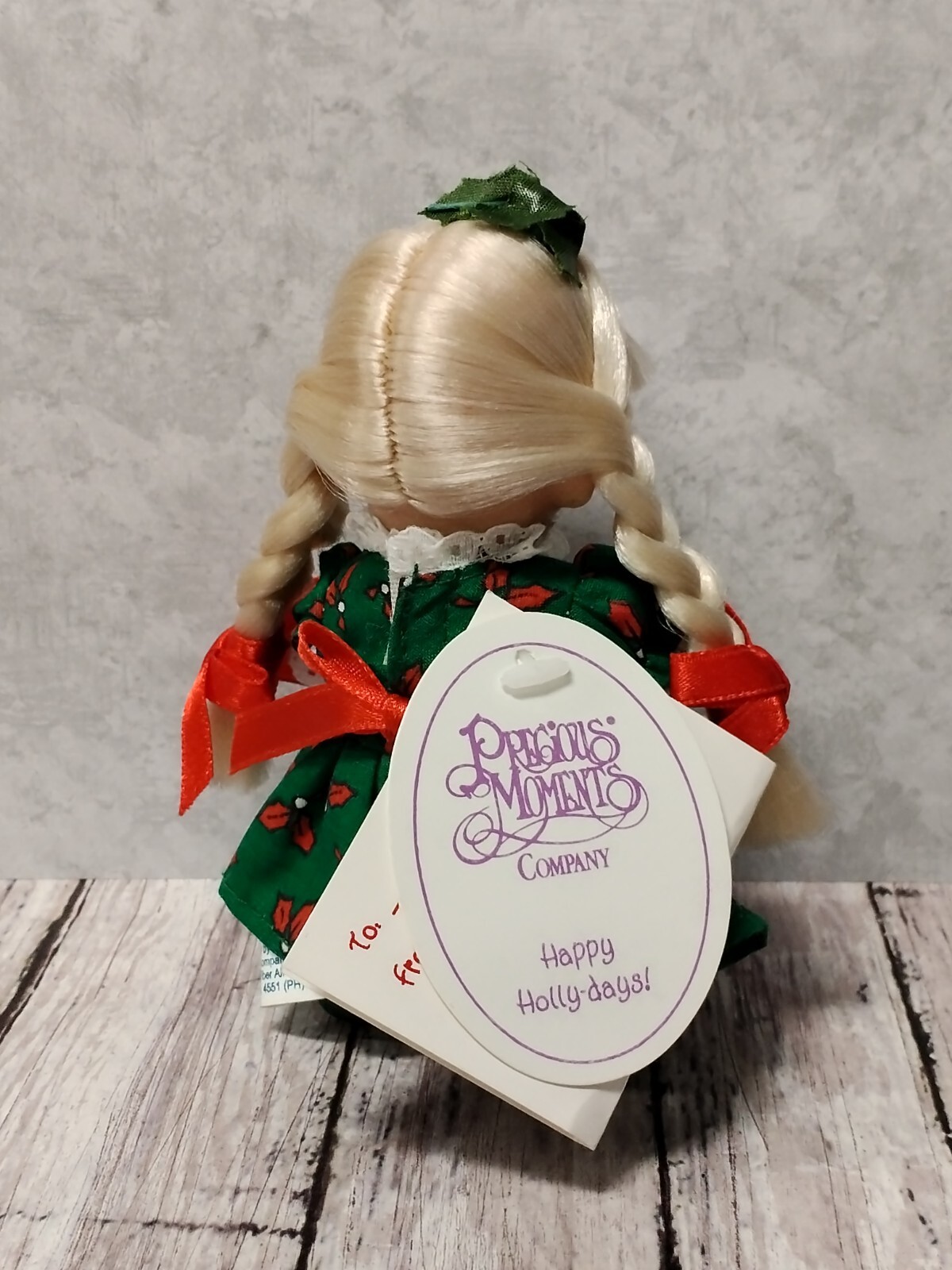 Precious Moments 4" Mini Doll, Happy Holly-days! Christmas