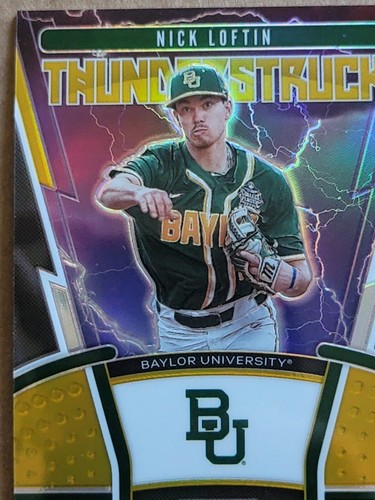 Nick Loftin 2020 Panini Prizm Draft Picks Thunderstruck Gold Refractor 10/10 - Picture 2 of 10