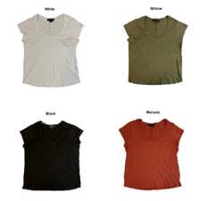 NWT Social Standard Amber Scoop Tee Black Size LARGE