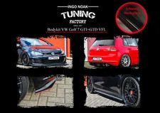 V2 Bodykit Frontspoiler Diffusor Schweller ABS für VW Golf 7 GTI Schwarz Glanz