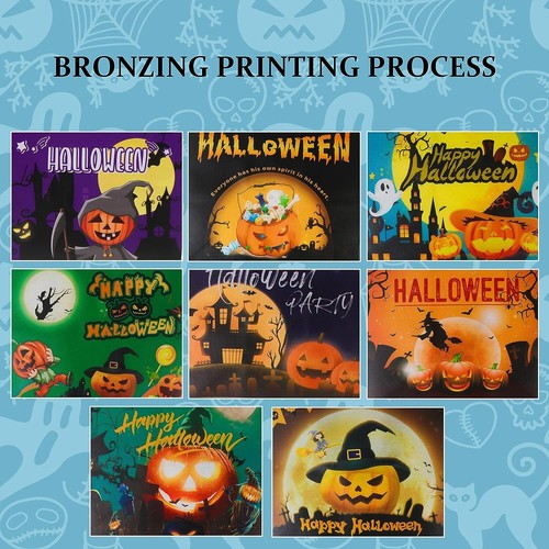 8x Halloween Trick or Treat Bags Halloween Sweets Non-Woven Tote Bag Party Decor - Picture 2 of 6