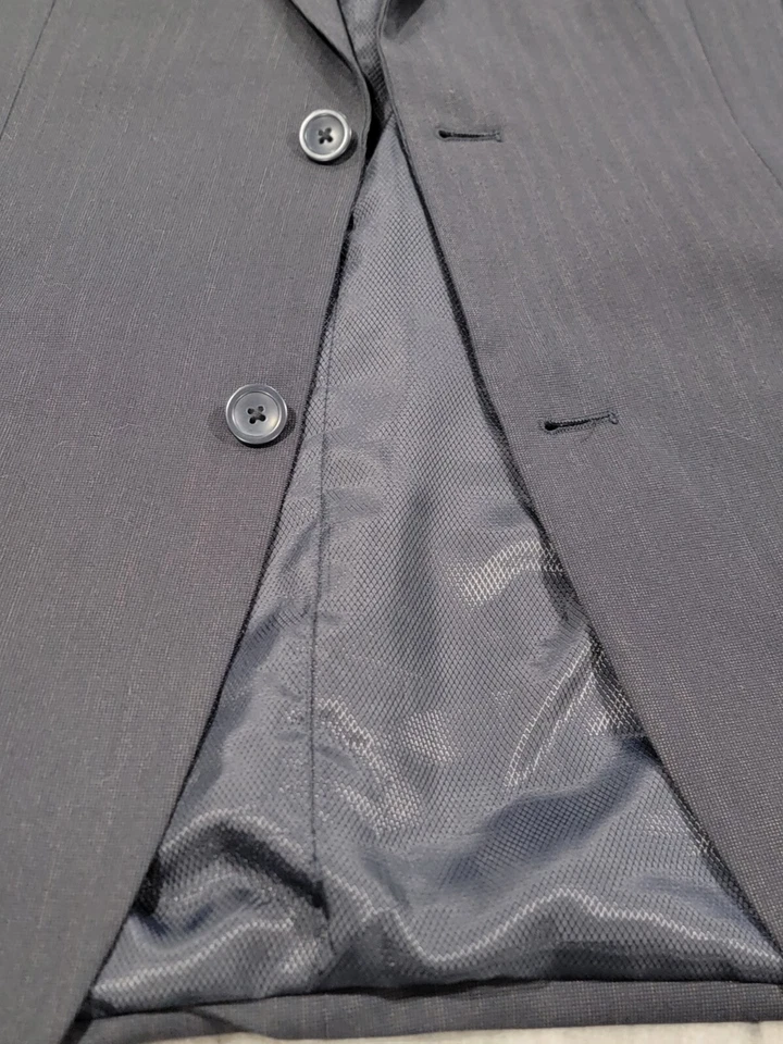 42S Men's Structure Blazer Black Subtle Stripes Sport Coat New W/out Tags - Image 2 of 4