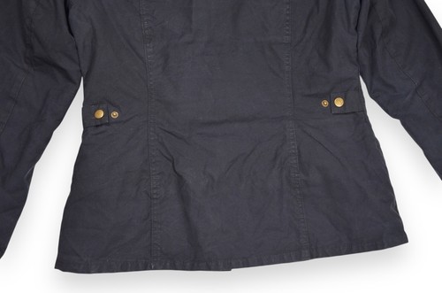 Women's Barbour Ruskin Wax Jacket William Morris Black England Classic Size 12 - Picture 9 of 18