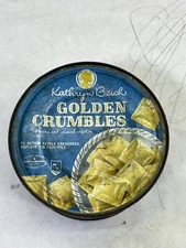 Kathryn Beich Golden Crumbles candy can  vintage 14 oz. Empty