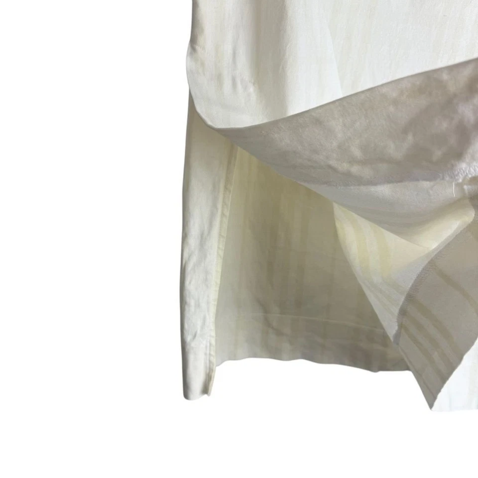 Falda lápiz Burberry London para mujer color crema a rayas talla 12 algodón informal carrera Foto 3 de 4