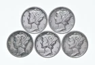 High Grade Lot 1939 1937 1936 1937 1935 Mercury Dime Collection *323