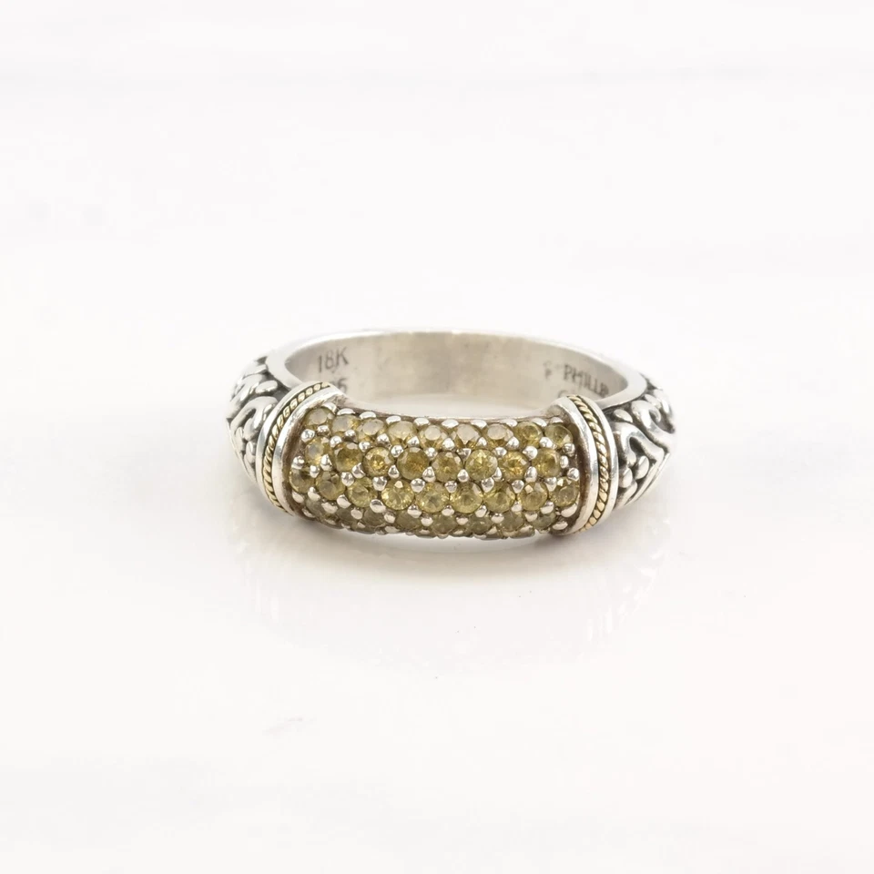 Anillo Phillip Gavriel zafiro pavé oro plata esterlina talla 6 1/4 Foto 3 de 4