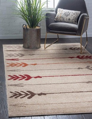 Unique Loom Autumn Collection Area Rug - Arrow 2 X 3 1 Rectangle Beige/ Brown