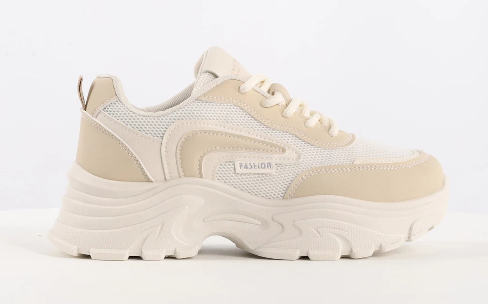 Ladies & Girls Wedge Platform Trainers Size 2 to 8 UK - WOMENS FASHION SHOES - Image 3 of 4