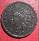 1866 US Indian Head Cent! XF Details! Semi Key Date! Old US Coin!