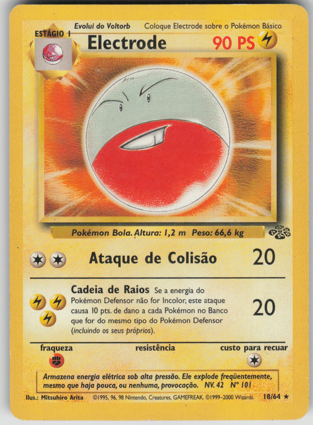 Pokemon TCG Electrode (18) Rare Jungle 18/64