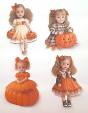 23D UPick Girls Dress Fall Jack o'Lanterns Fall Thanksgiving Embellishment 4171