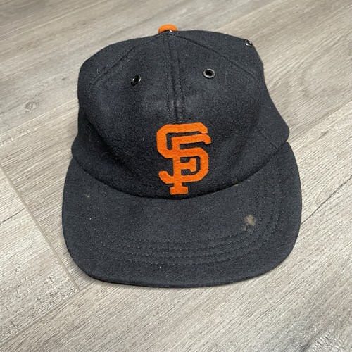 Vintage 60s SF Giants Hat RARE Black Wool San Francisco USA - Picture 1 of 10