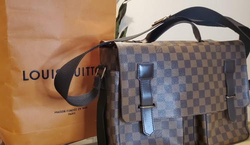 Authentic Louis Vuitton Broadway Crossbody Damier Ebene Messenger Bag