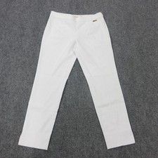 Tory Burch Pants Womens 2 White Straight Leg Stretch Twill Dress Trousers