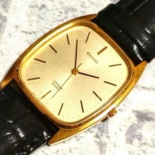 Citizen Quartz Exceed Gold 3-Hand Wristwatch Used From Japan