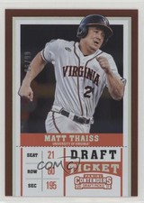 2017 Contenders Draft Picks Variation Ticket /99 Matt Thaiss (White Jersey) 4l3
