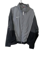 Nike Men  s Windrunner Windbreaker Jacket Black Grey Color block XL Mesh Lined