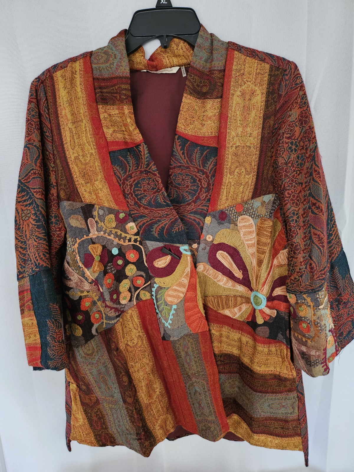 Soft Surroundings Embroidered Patchwork Tapestry … - image 1