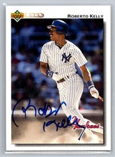 Roberto Kelly 1992 Upper Deck Signed Auto New York Yankees #577