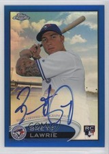2012 Topps Chrome Rookie Auto Blue Refractor 12/199 Brett Lawrie #173 Auto g4c