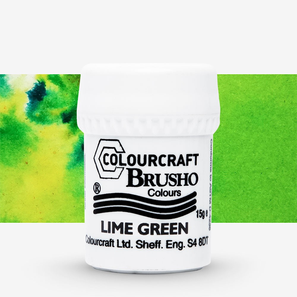 Brusho : Crystal Colours : Powder Paint : 15g : Lime Green