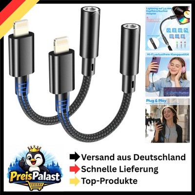 Adapter Klinke auf DAC 3,5mm MFi  für iPhone iPad Kopfhörer Schwarz