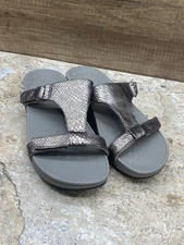 Vionic Silver Thong Metallic Comfort Sandals 8