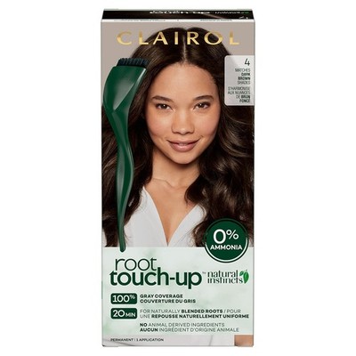 Clairol Root Touch-Up by Natural Instincts Permanent Hair Dye, 4 Dark Brown Hair