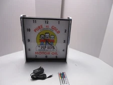 Pep Boys LED light up Advertising wall clock Brand New