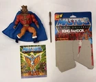 Vintage 1986 MOTU King Randor Action Figure w/ Staff, Card Back, Mini-Comic