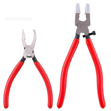 Glass Running and Breaker Pliers Set, 2-Piece, Rubber Tips, Premium B KIT