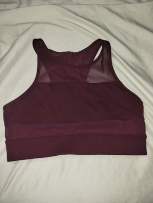 Burgundy Love Her Shop High Impact  Sports Bra Medium