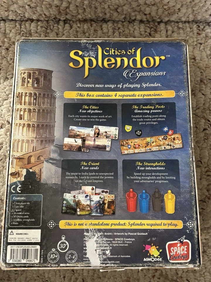 Cities of Splendor Expansions Pack de 4 Expansiones Juego de Mesa NO un Juego Completo Foto 2 de 4