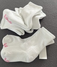 Hanes Toddler 6 Pairs White and Grey Crew Socks Toddler shoe size 4-6 NWT