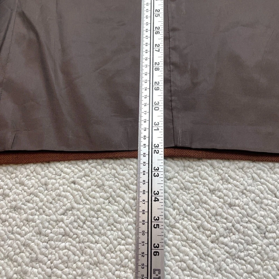 Donna Karan Signature Suit Jacket Mens 44 Regular Brown One Button Wool Blazer - Image 3 of 4