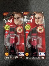 2 Pack Rubies Vampire Blood Teeth Costume Accessory Kit Standard Halloween