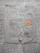 Levi's 501 Jeans Men 32x34 Gray Straight Leg Rocker Denim Outdoor Distressed