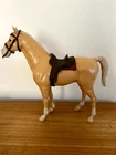 Vintage Marx USA Palomino Thunderbolt horse with some tack 13”