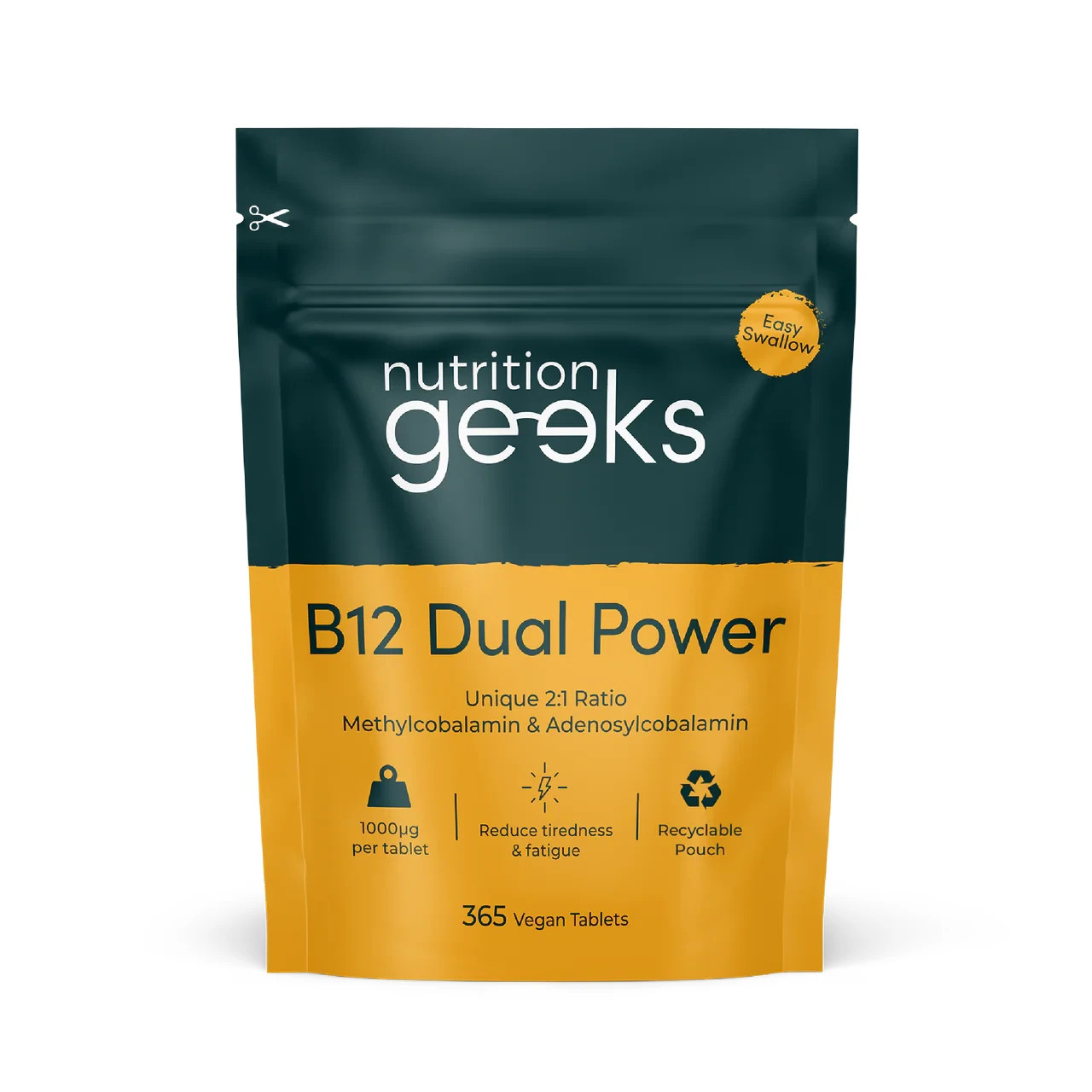 Vitamin B12 Tablets High Strength - 365 Tablets - 1000mcg Dual Power Vit B12
