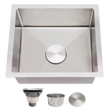 16 Inch Bar Sink Undermount, Delironexu 16x18 Small Bar Sink, 18 Gauge Small