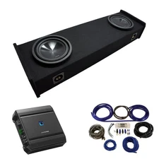 Fits 97-99 Ford F-150 Super Ext Cab Alpine SWT-10S4 Dual 10 Sub Box & S-A60M Amp