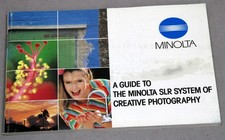 Genuine 1970s MINOLTA Guide To The Minolta SLR System of Creative Photography