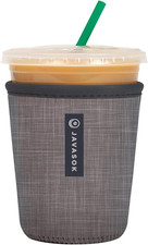 Javasok Iced Coffee Cold Soda Insulated Neoprene Cup Sleeve Small: 16-20Oz