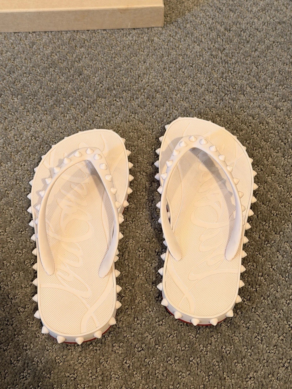 Christian Louboutin Super Loubi Lilac Flip Flop Sandals Size 34 image 3