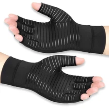 Copper Arthritis Compression Gloves Women Men Relieve Hand Pain Swelling and ...