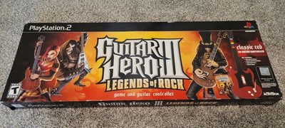 Guitar Hero III 3 Playstation 2 Legends Of Rock game and Classic Red SG Guitar